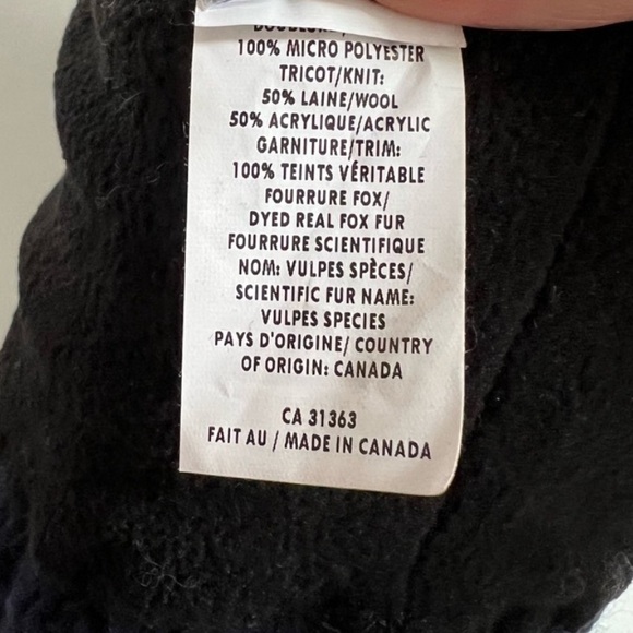 Kyi Kyi chunky knit hat, fur pom pom, navy blue/multicolor - Picture 5 of 7